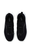 Kadın Siyah Kalın Tabanlı Kumaş Sneaker | Derimod
