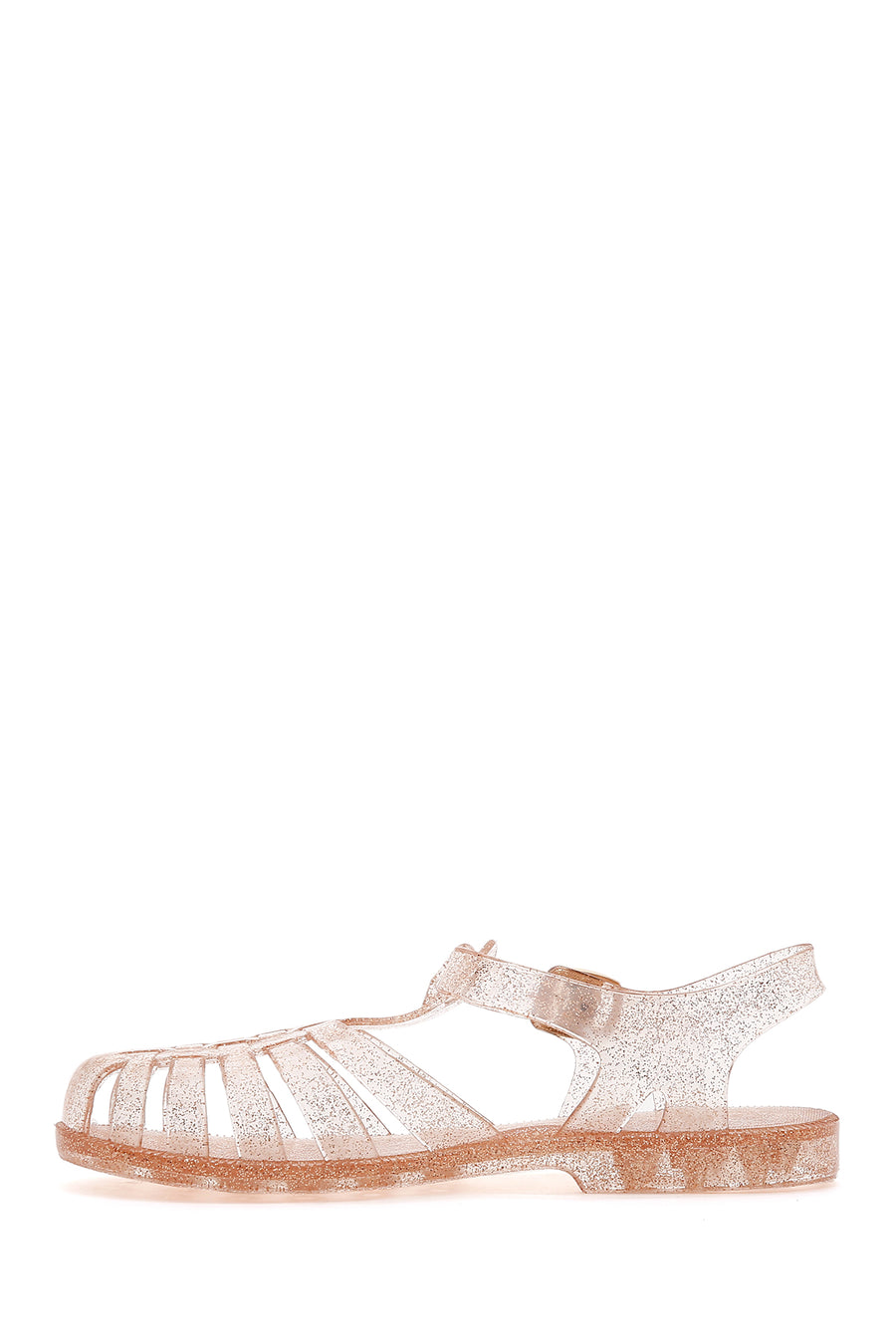 Women's Gold Ankle Strap Jelly Sandals