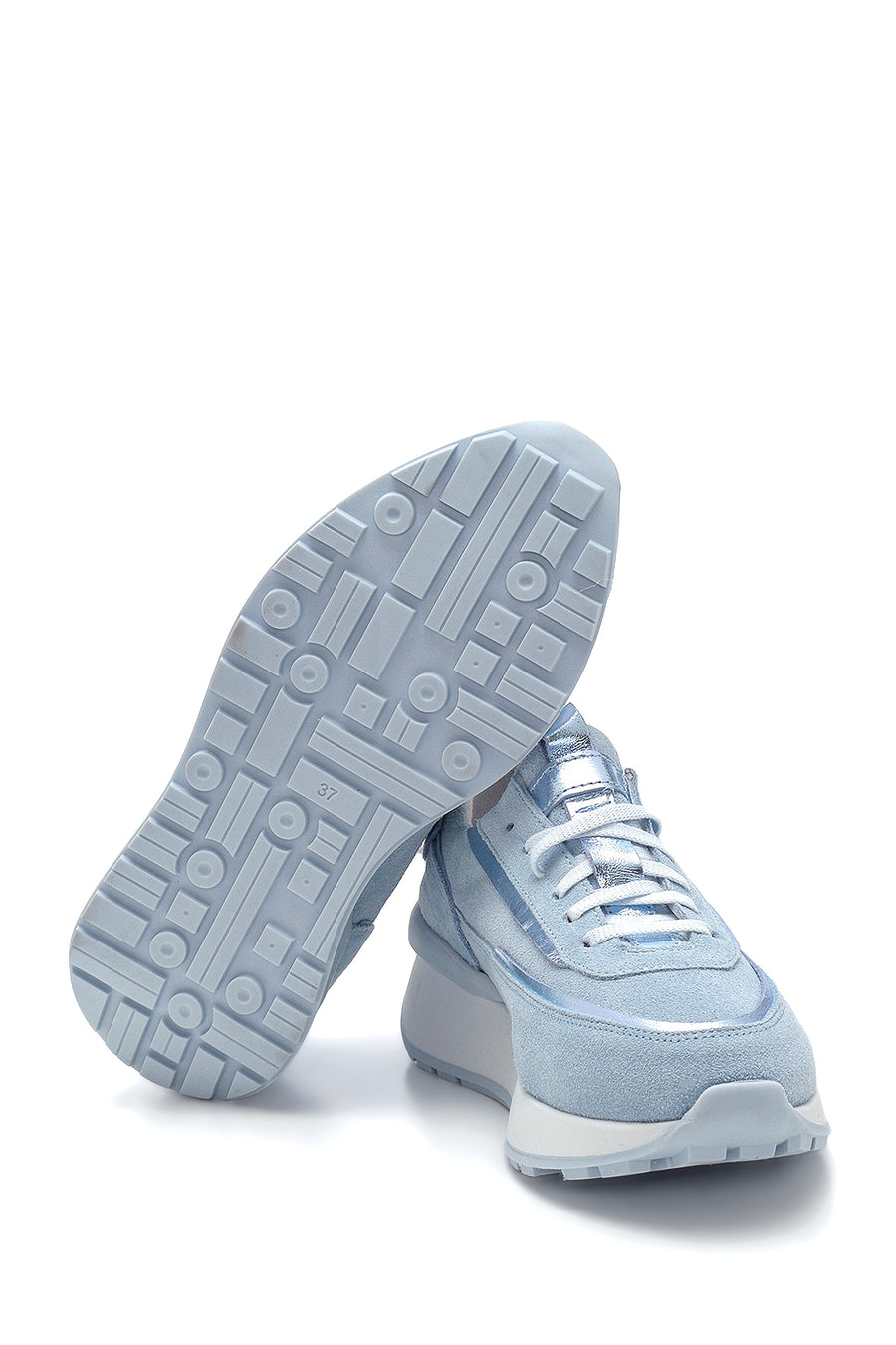 Kadın Deri Süet Yüksek Taban Sneaker