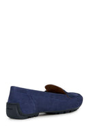Geox Kadın Lacivert Kosmopolis + Grip Süet Deri Loafer | Derimod