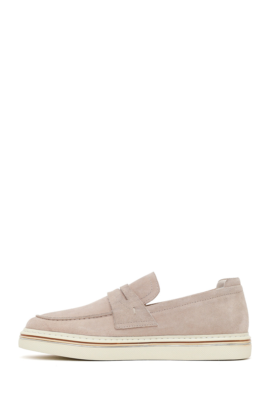 Male Beige Suede Leather Casual Loafer