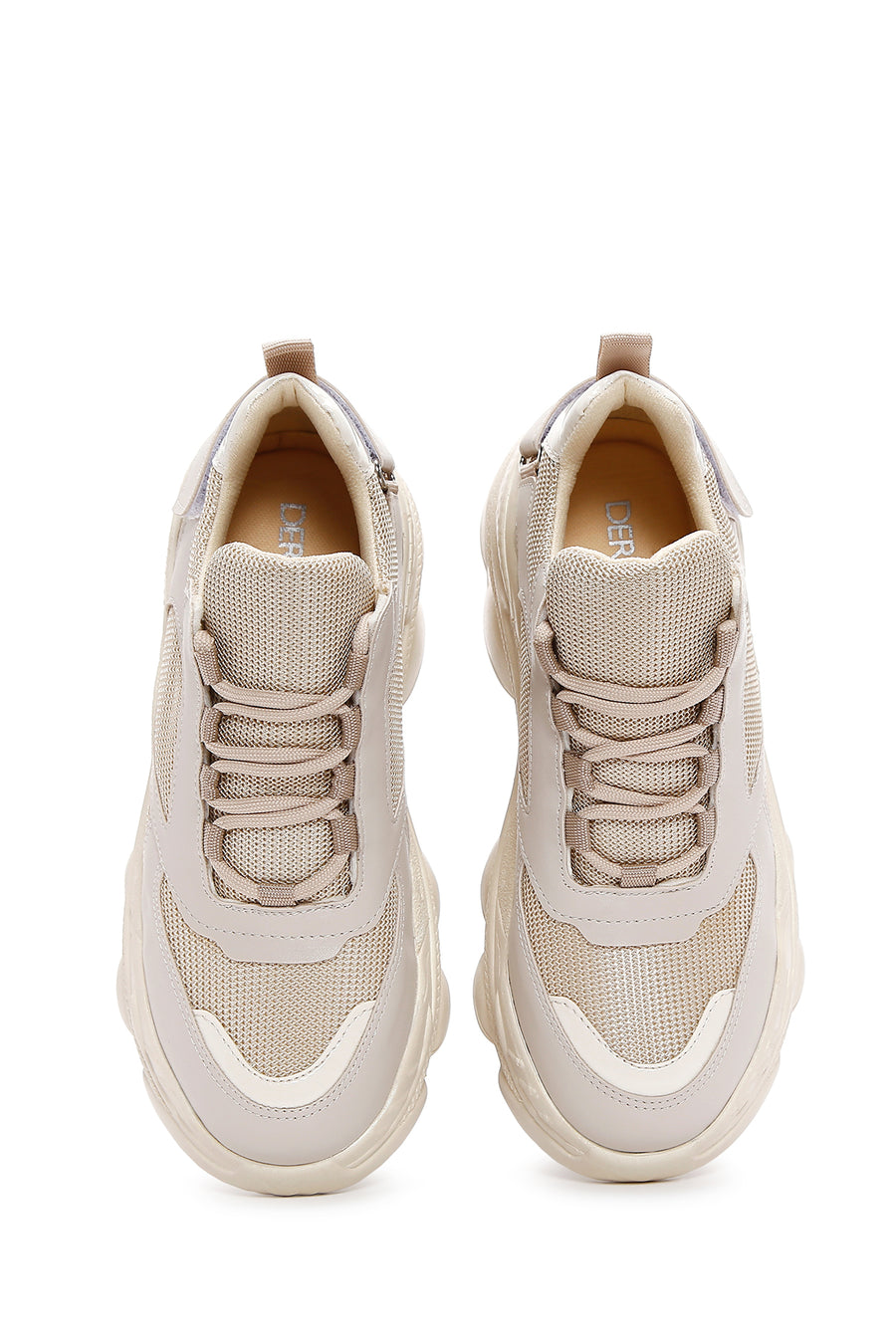 Kadın Bej Kalın Tabanlı Sneaker