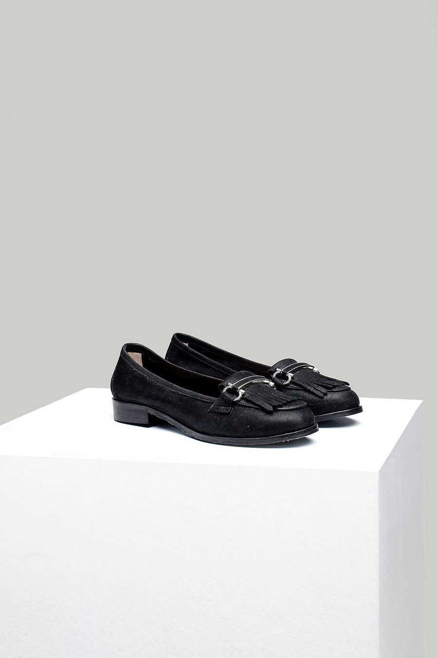 Women's Leather Ballerinas with Buckle