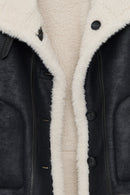 Oslo Women's Beige Reversible Teddy Coat | Derimod