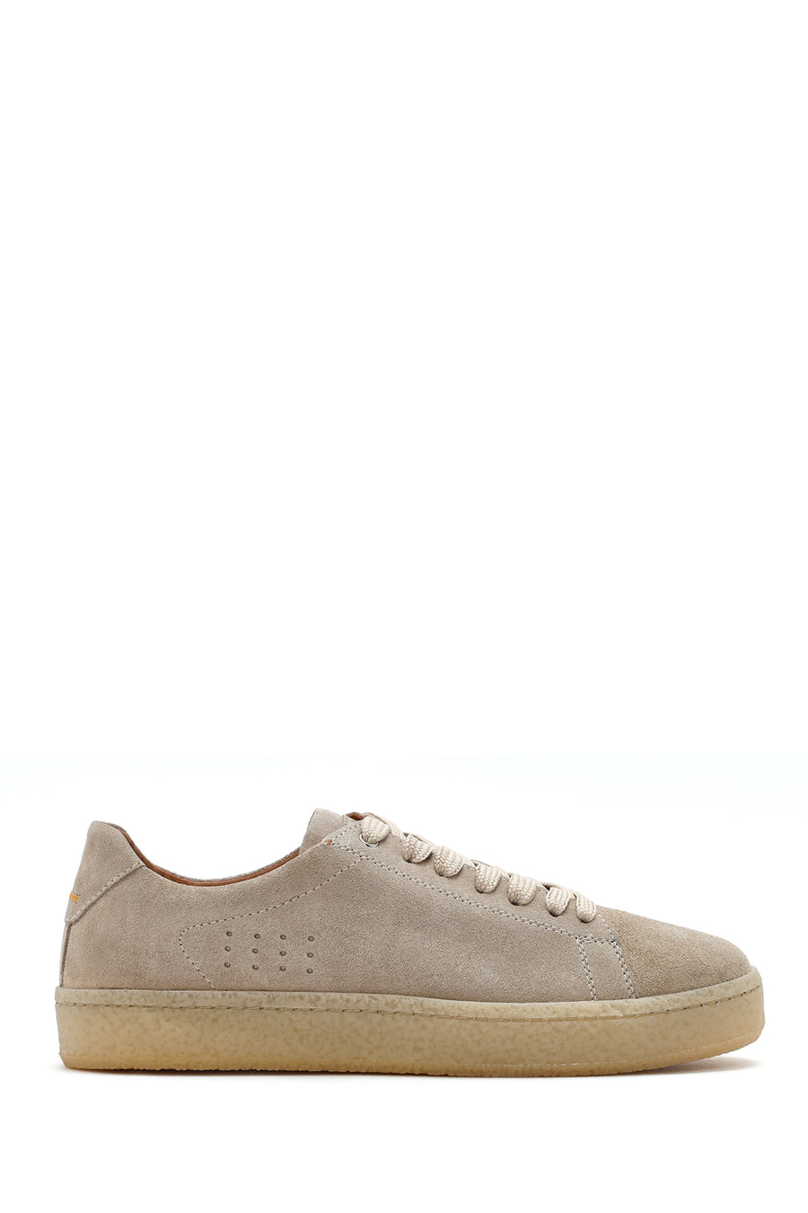 Erkek Bej Bağcıklı Süet Deri Sneaker 25SFD765010 | Derimod