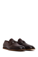 Erkek Kahverengi Deri Klasik Loafer | Derimod