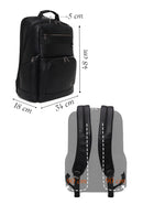D-Pack Unisex Siyah Deri Sırt Çantası | Derimod