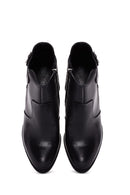 Women's Black Leather Buckle Heeled Boots | Derimod