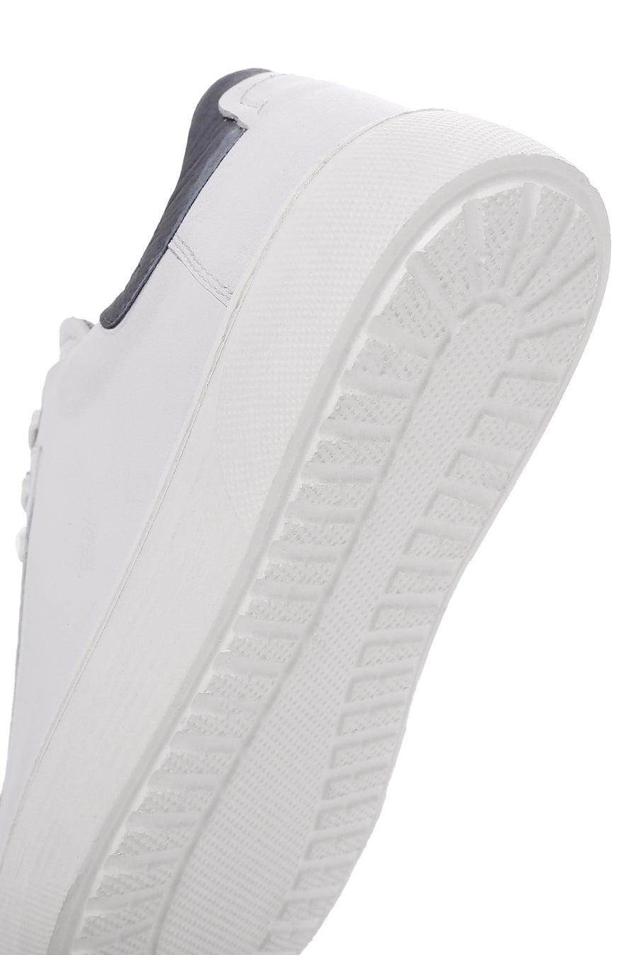 Erkek Beyaz Bağcıklı Deri Sneaker