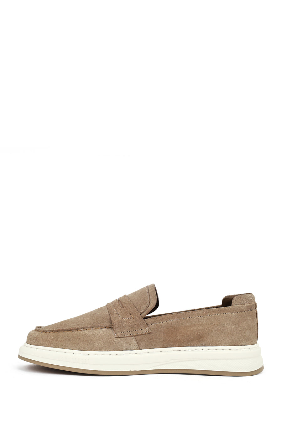 Erkek Bej Süet Deri Casual Loafer