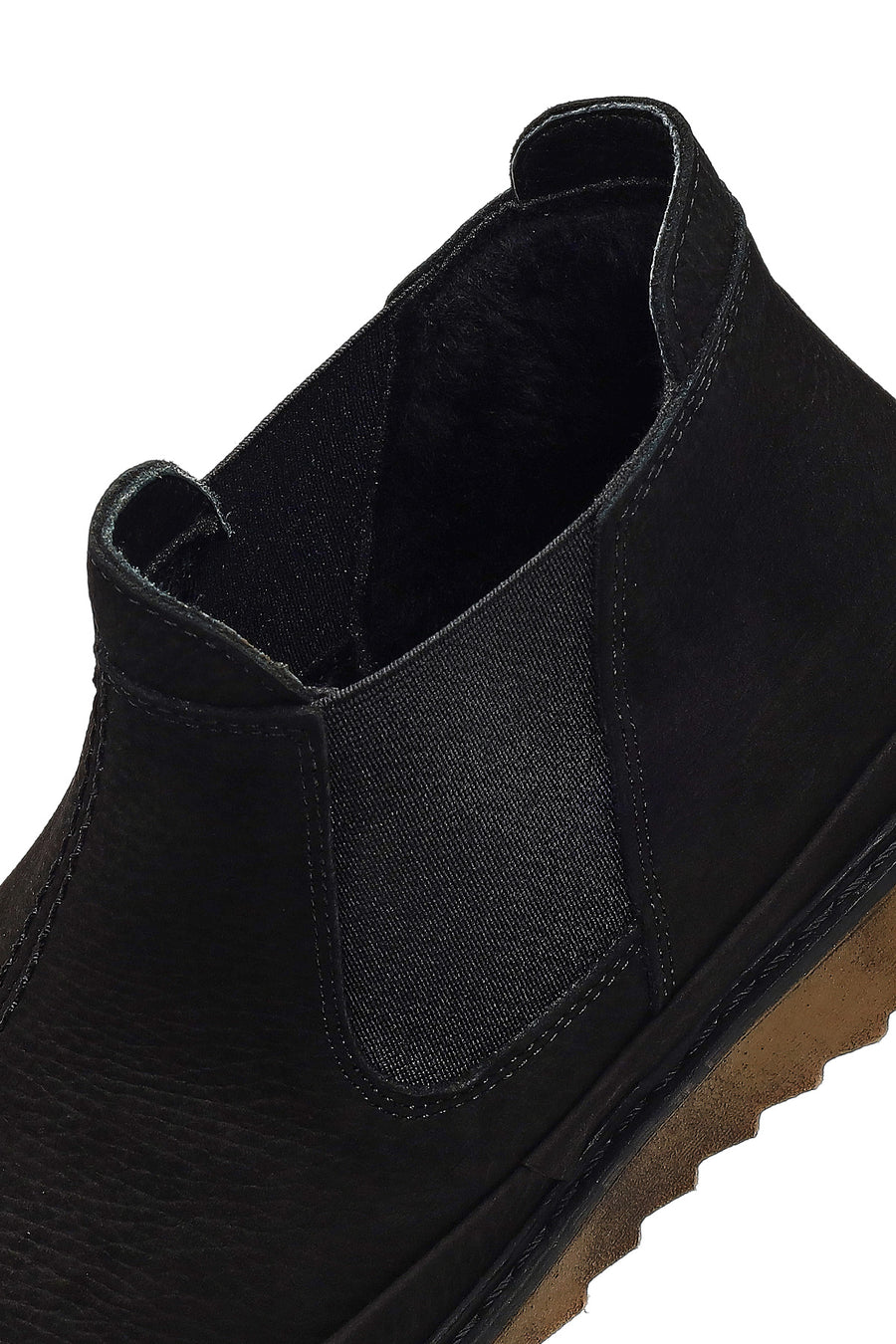 Male Black Nubuck Leather Chelsea Boots