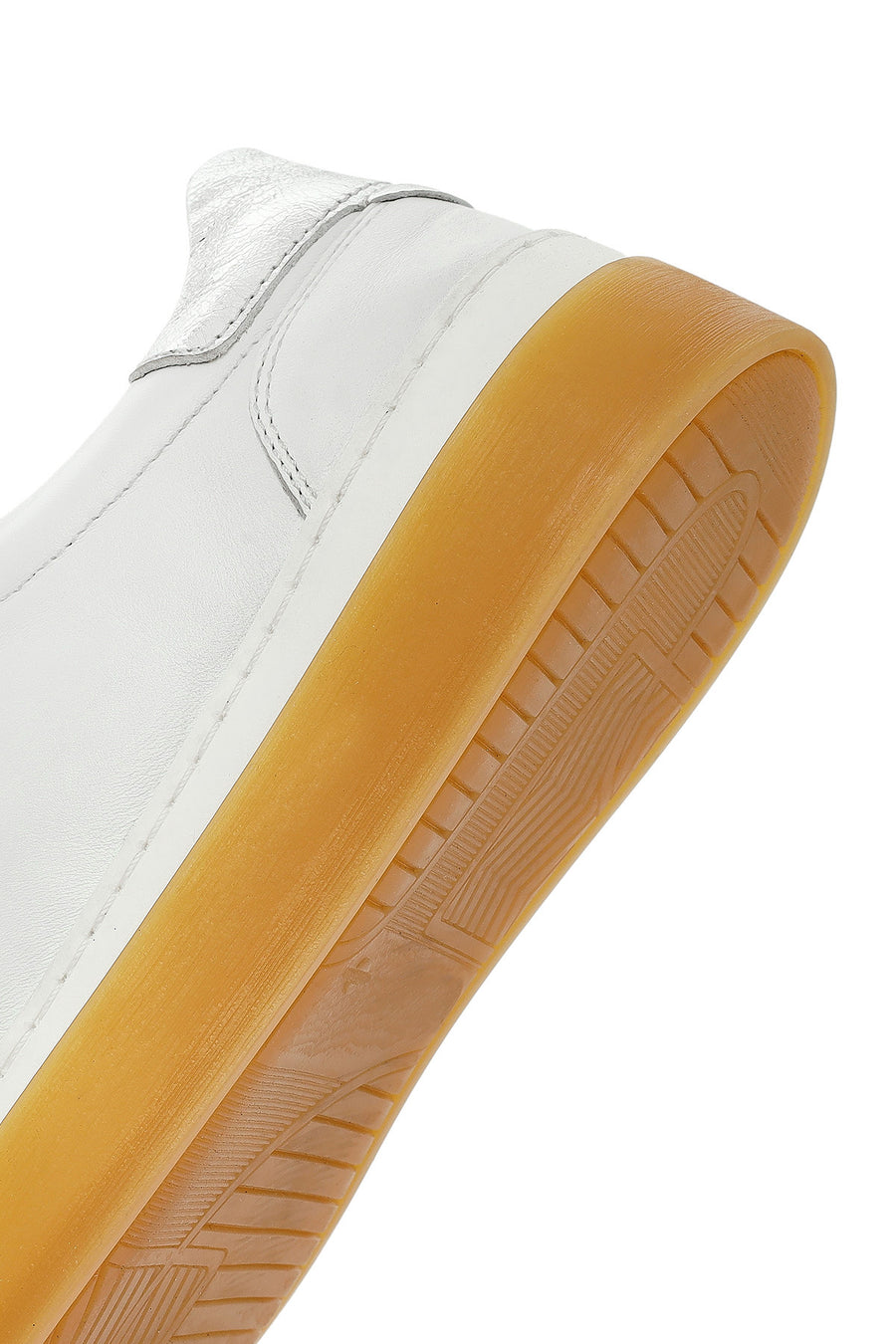 Kadın Beyaz Bağcıklı Deri Sneaker