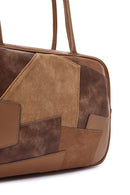 Women's Brown Long Strap Patterned Shoulder Bag | Derimod