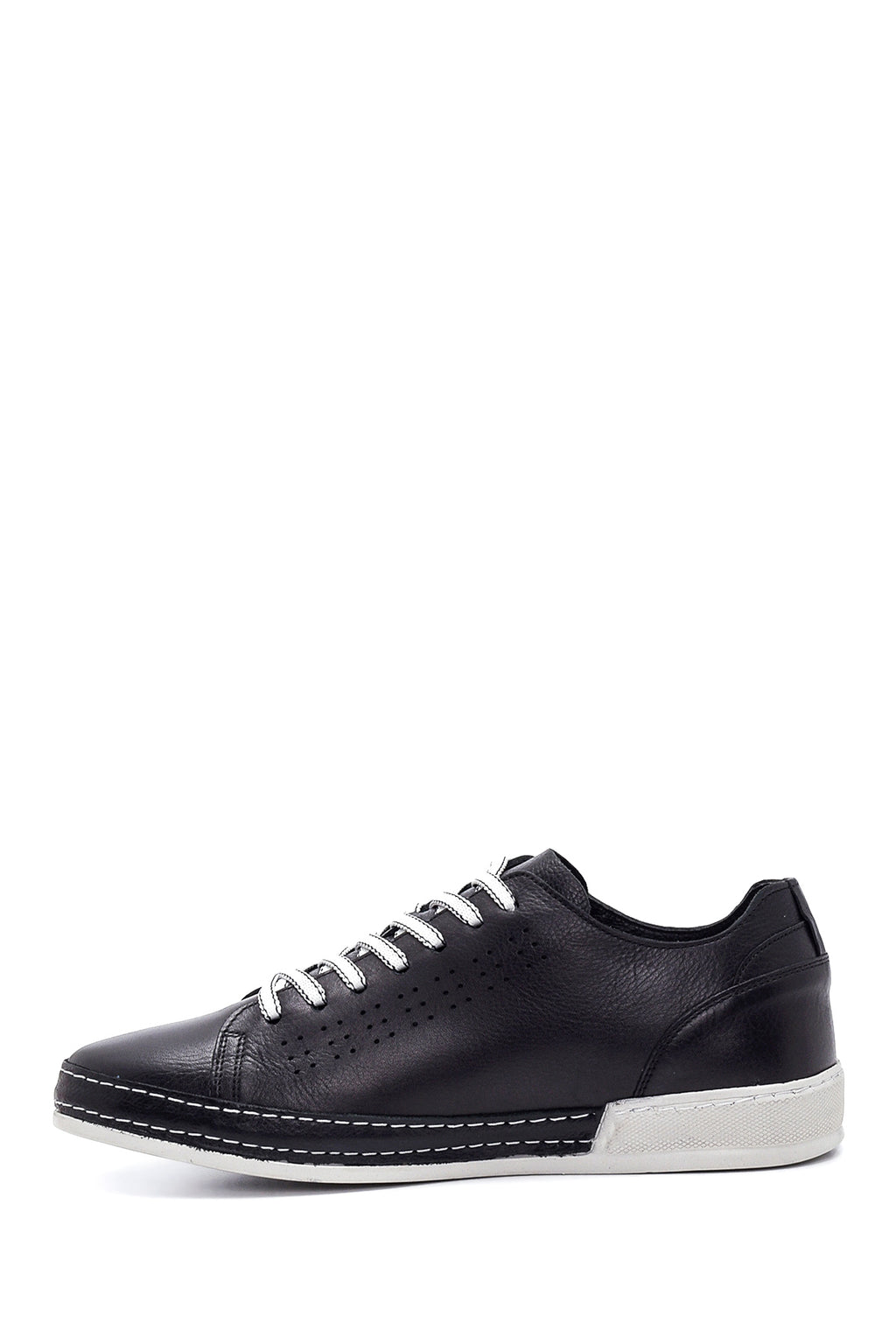 Erkek Siyah Deri Sneaker