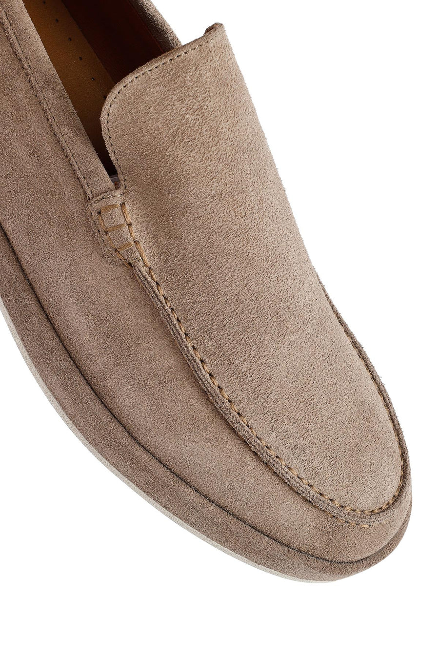 Erkek Bej Süet Deri Loafer