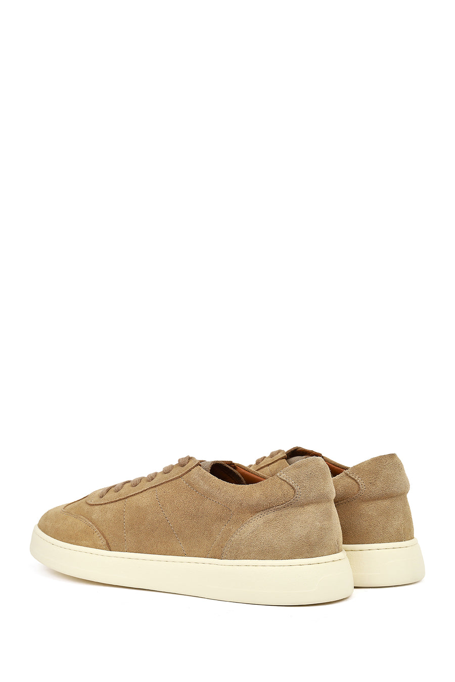 Male Beige Lace-up Suede Leather Sneaker