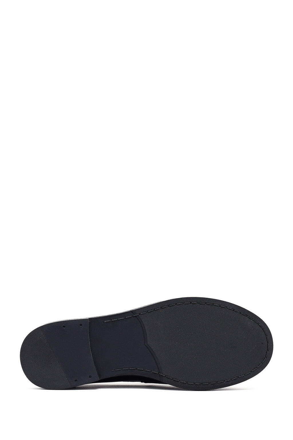 Kadın Siyah Deri Maskülen Loafer