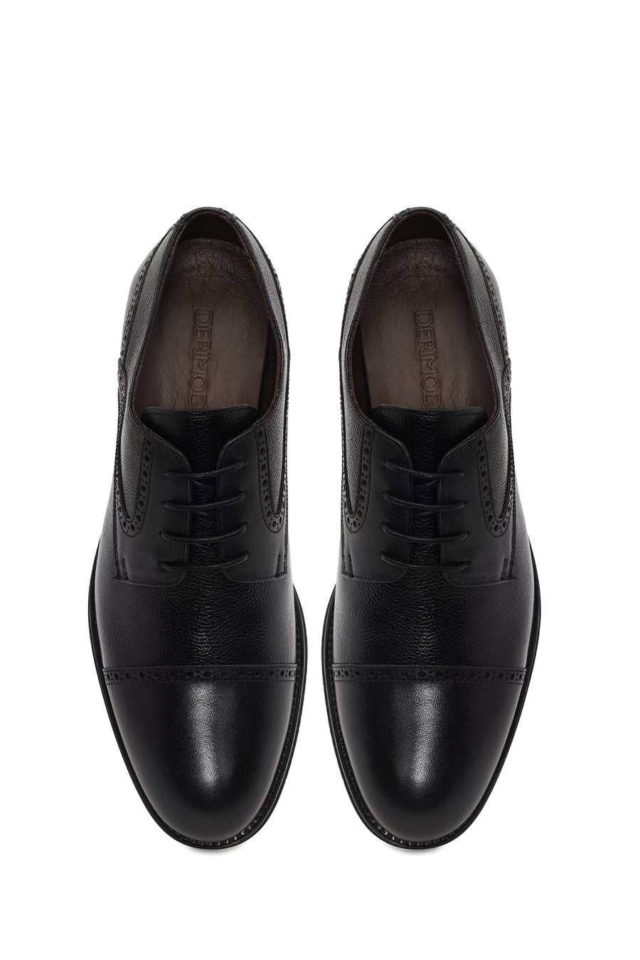 Male Black Lace-Up Leather Casual Shoes
