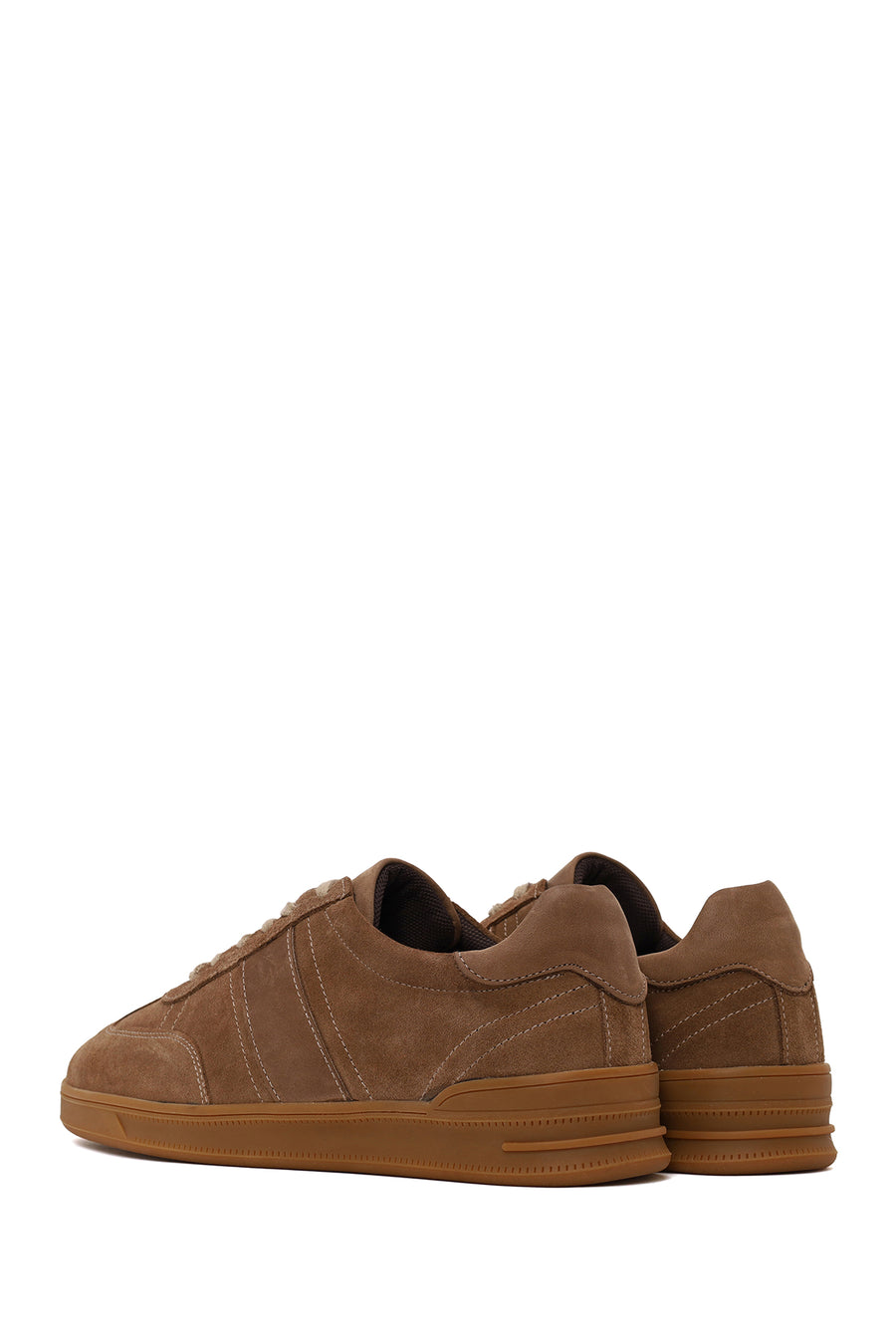 Male Mink Lace-Up Suede Leather Sneaker