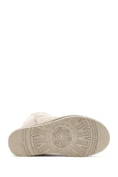 Women's Beige Thick-Soled Suede Leather Boots | Derimod