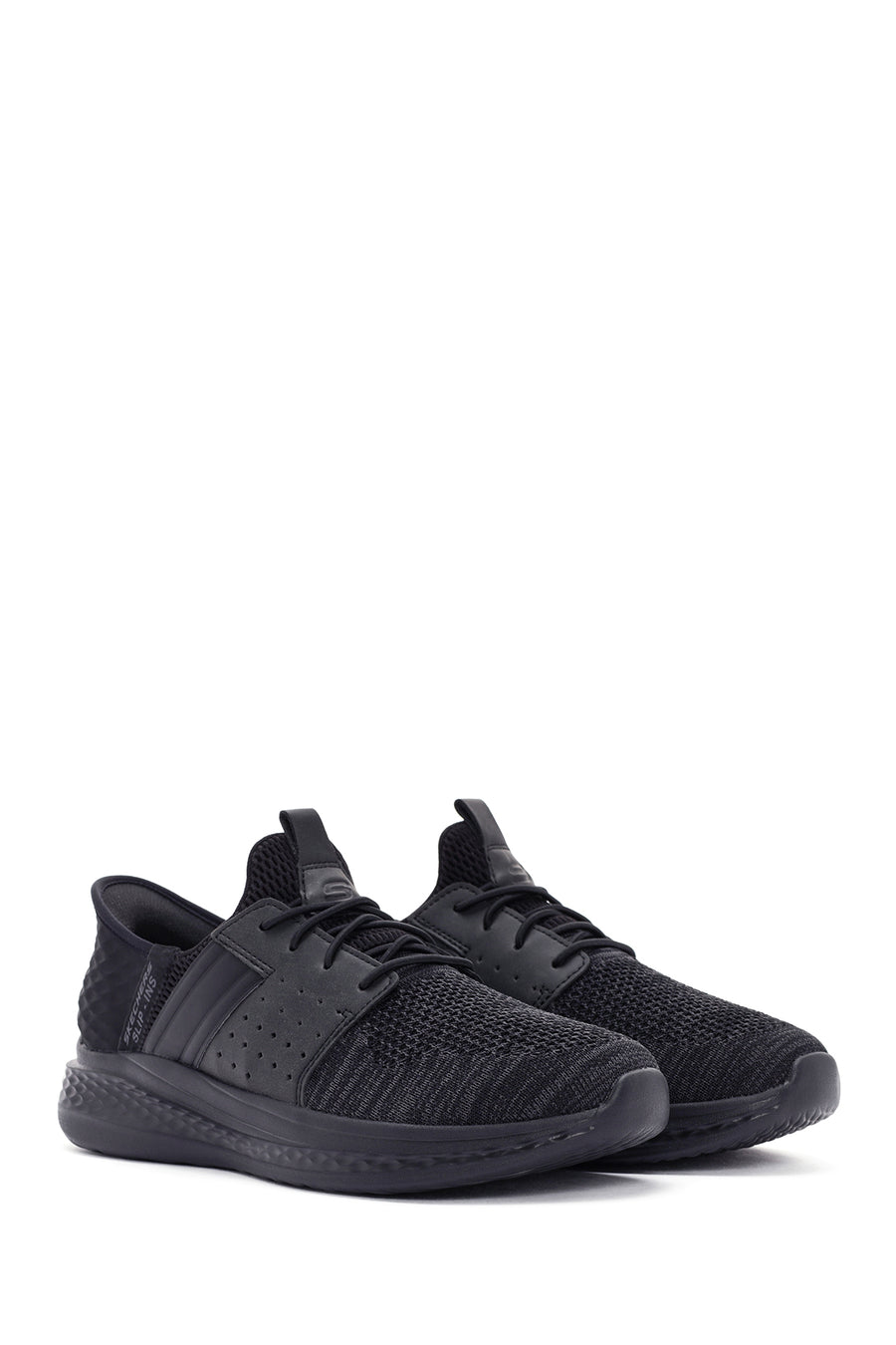 Skechers Men's Black Slade - Ocon Lace-Up Sports Sneaker