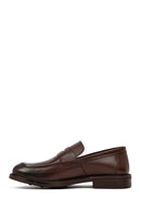 Erkek Kahverengi Deri Klasik Loafer | Derimod