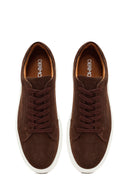 Erkek Kahverengi Süet Deri Sneaker | Derimod