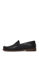 Erkek Siyah Deri Casual Loafer | Derimod