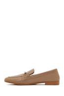 Woman Powder Buckle Detail Leather Masculine Loafer | Derimod