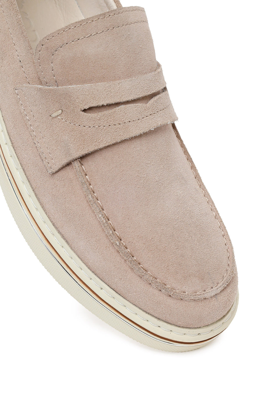 Male Beige Suede Leather Casual Loafer