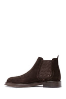 Men's Brown Suede Leather Chelsea Boots | Derimod