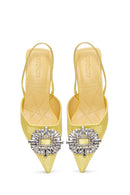 Women's Yellow Stone Heeled Shoes | Derimod
