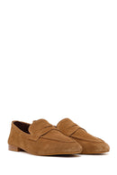 Kadın Taba Süet Deri Maskülen Loafer | Derimod