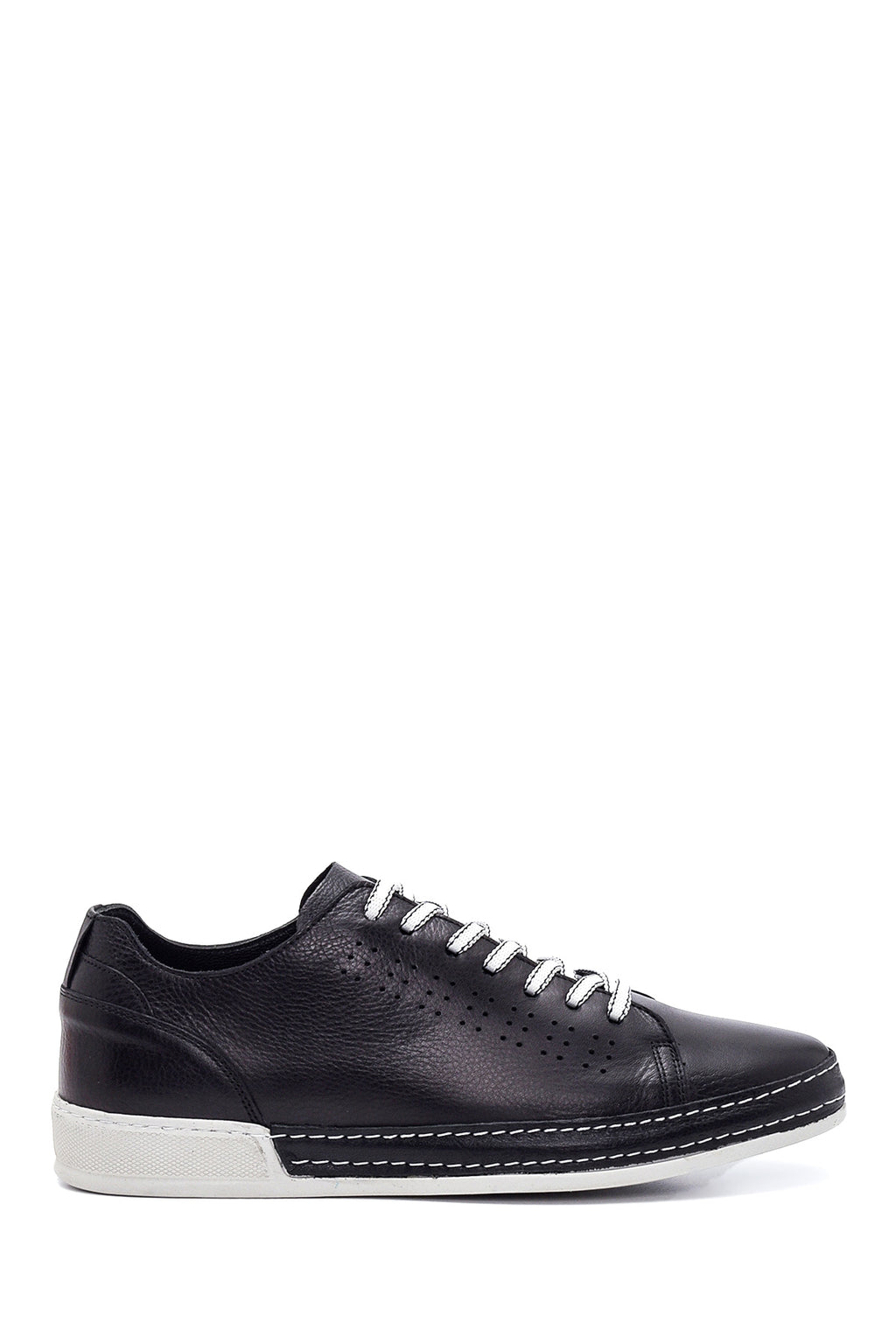 Erkek Siyah Deri Sneaker