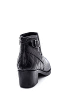 Women's Leather Quilted Detailed Boots | Derimod