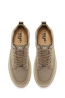 Erkek Bej Bağcıklı Kumaş Sneaker | Derimod