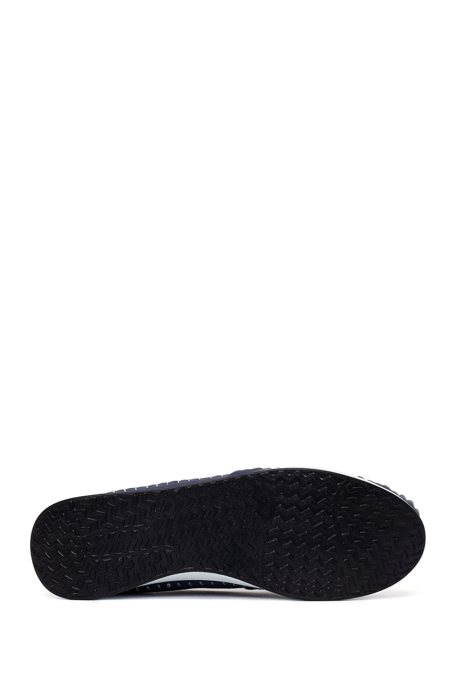 Woman Navy Thick-Soled Leather Comfort Loafer