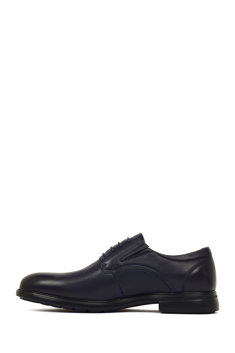 Men's Navy Blue Lace-up Classic Leather Shoes
