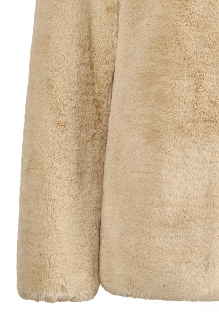 Tahoe Kadın Vizon Çift Taraflı Kapüşonlu Oversize Teddy Mont