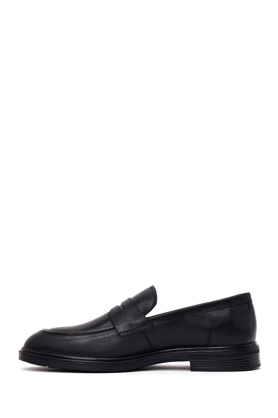 Male Black Leather Casual Loafer