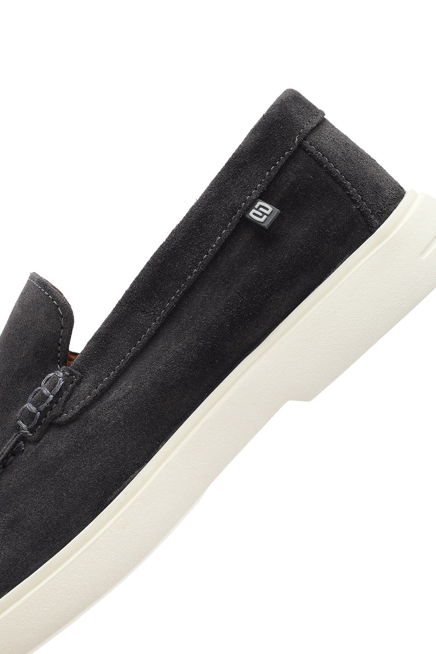 Erkek Gri Süet Deri Casual Loafer