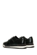Men's Green Leather Printed Sneaker | Derimod