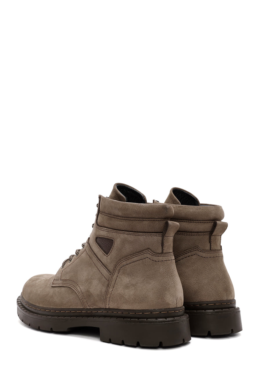 Men's Mink Lace-Up Nubuck Leather Casual Boots