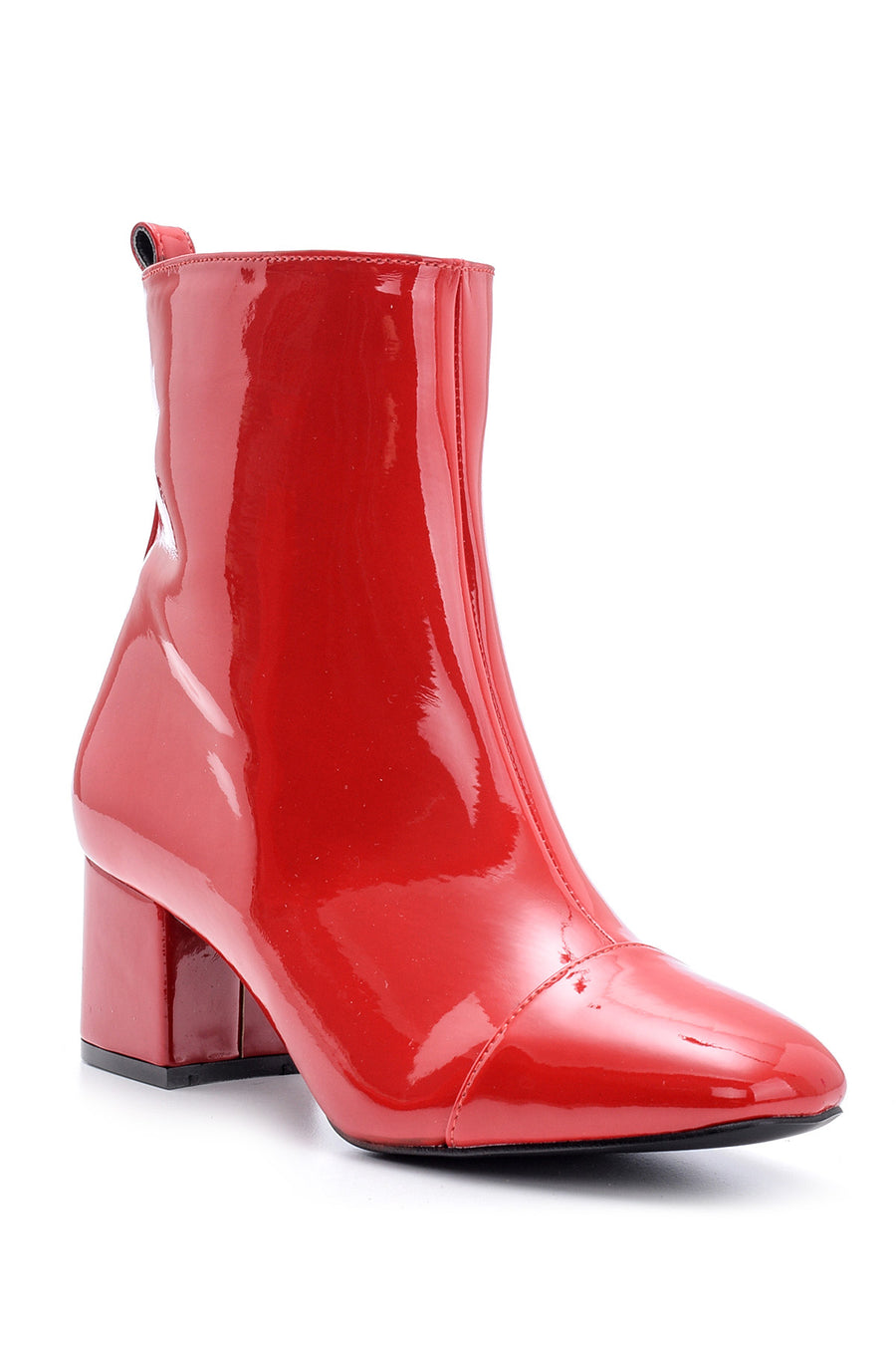 Women's Heeled Patent Leather Boots