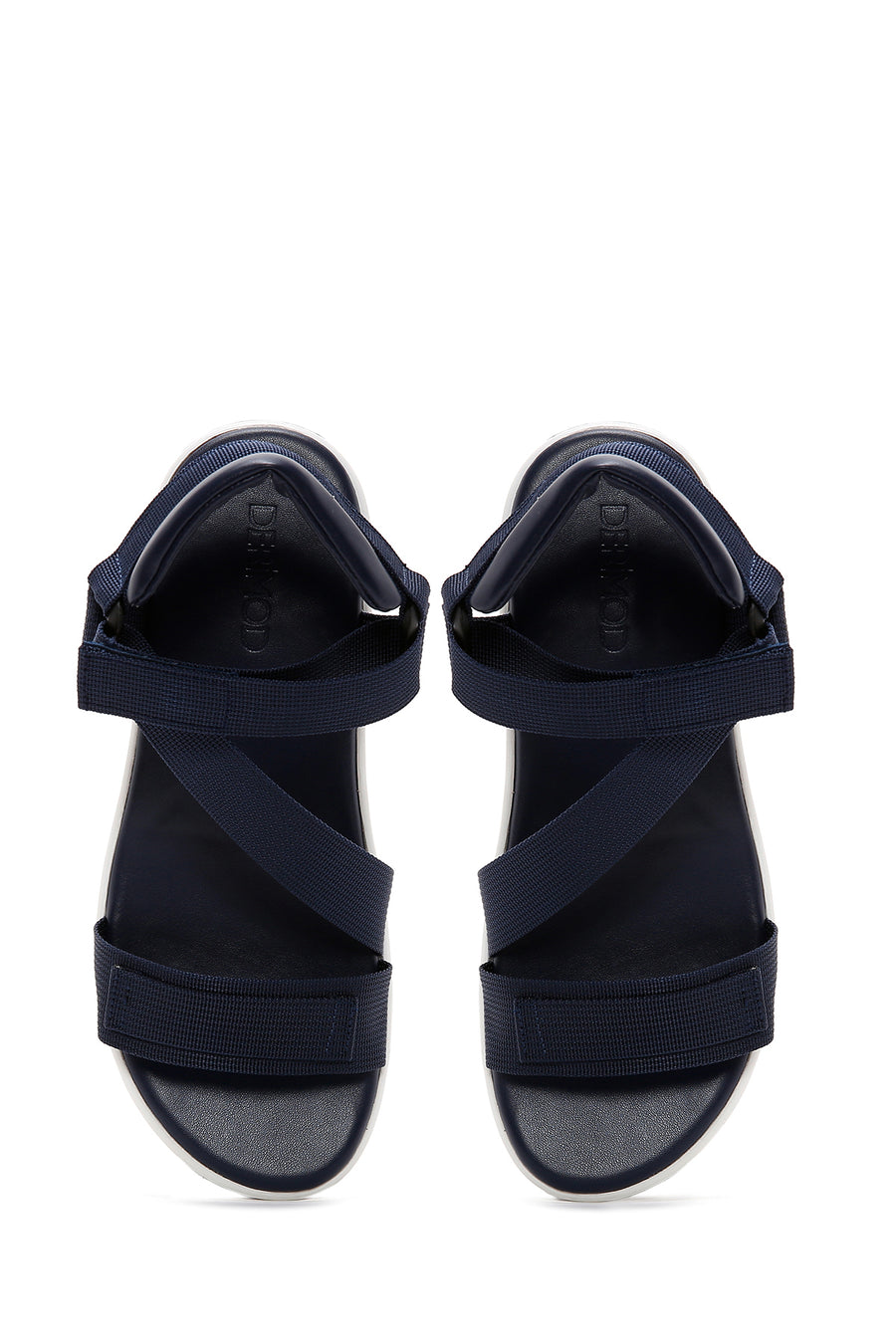 Women's Navy Blue Thick Soled Comfort Sandals