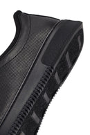 Erkek Siyah Bağcıklı Deri Sneaker | Derimod