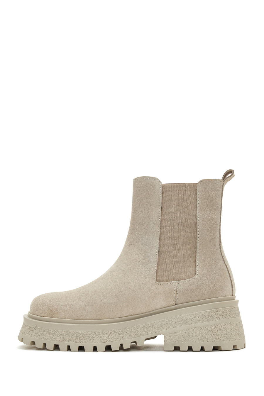 Kadın Bej Süet Deri Chelsea Bot
