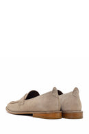 Derimod Black Male Beige Suede Leather Classic Loafer | Derimod