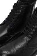 Men's Black Zippered Leather Boots | Derimod