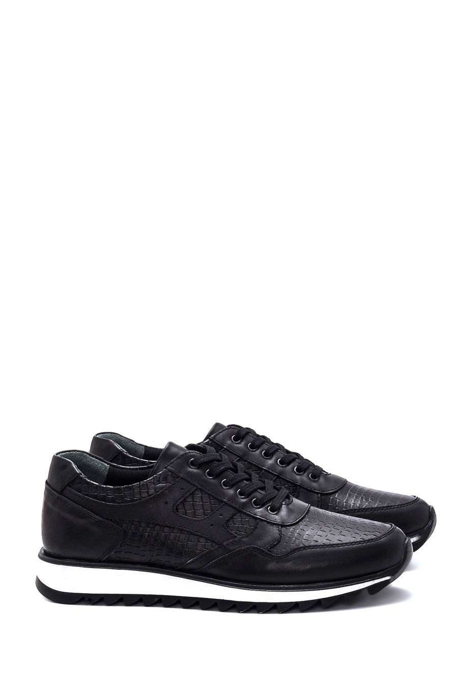 Erkek Deri Desenli Sneaker